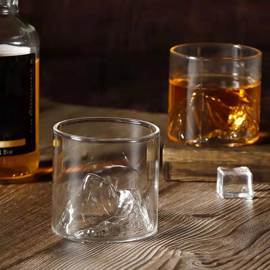 Whiskey Glasses 200/300ml Whiskey Glasses Unique Exquisite Workmanship Mount Fuji Craft Premium Fashion Drinking Glass for Lovers
